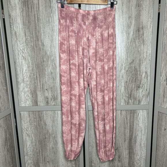 Lotus and Luna Jogger Pants Tie Dye Marble Bohemian Hippie Size SM Petite - Picture 1 of 8